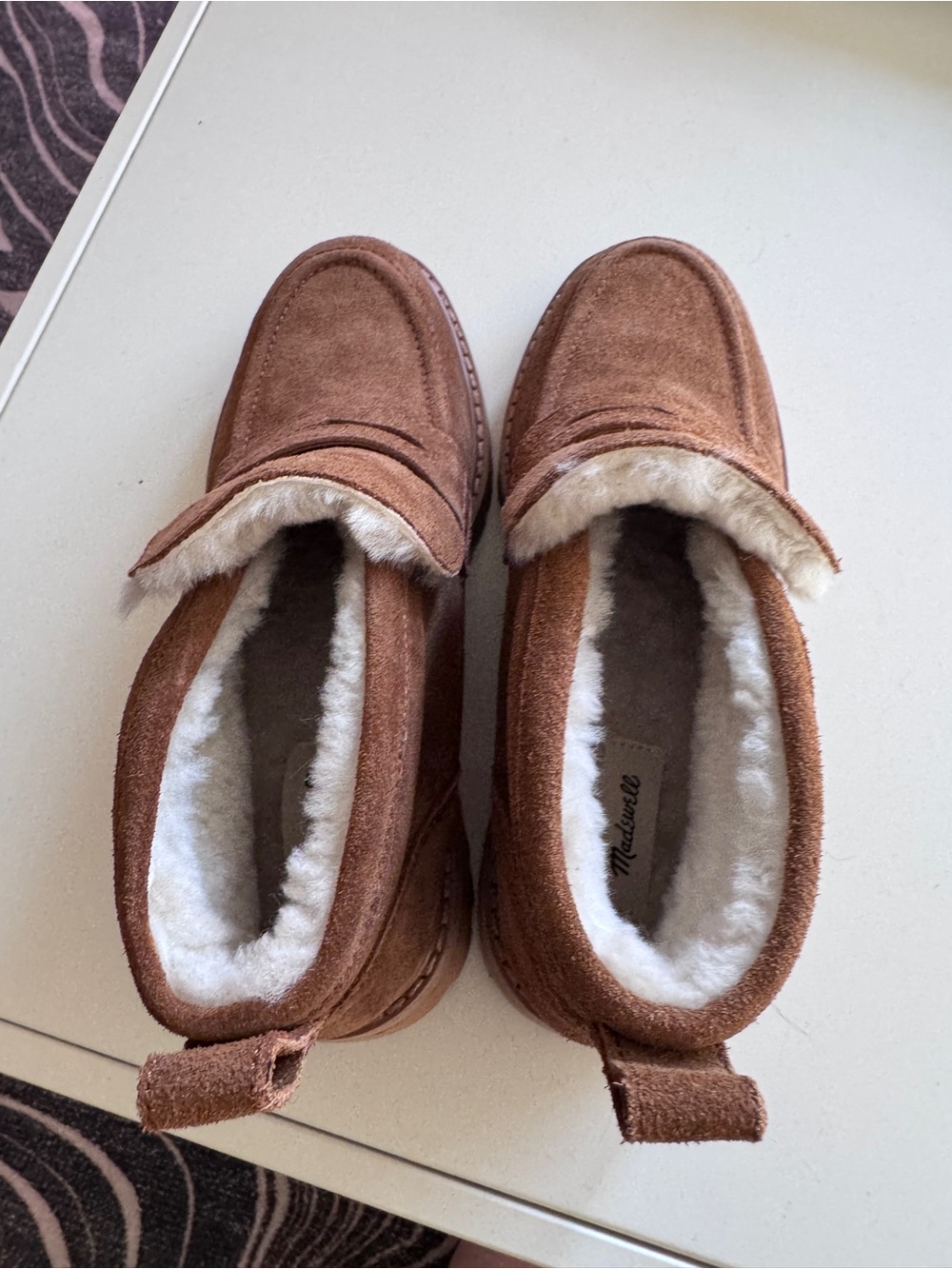Madewell Women’s Suede & Shearling Lug-Sole Ankle Boots - Picture 6 of 7